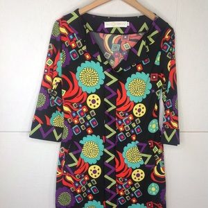 Tracy Negoshian Black Abstract Dress Color Tunic